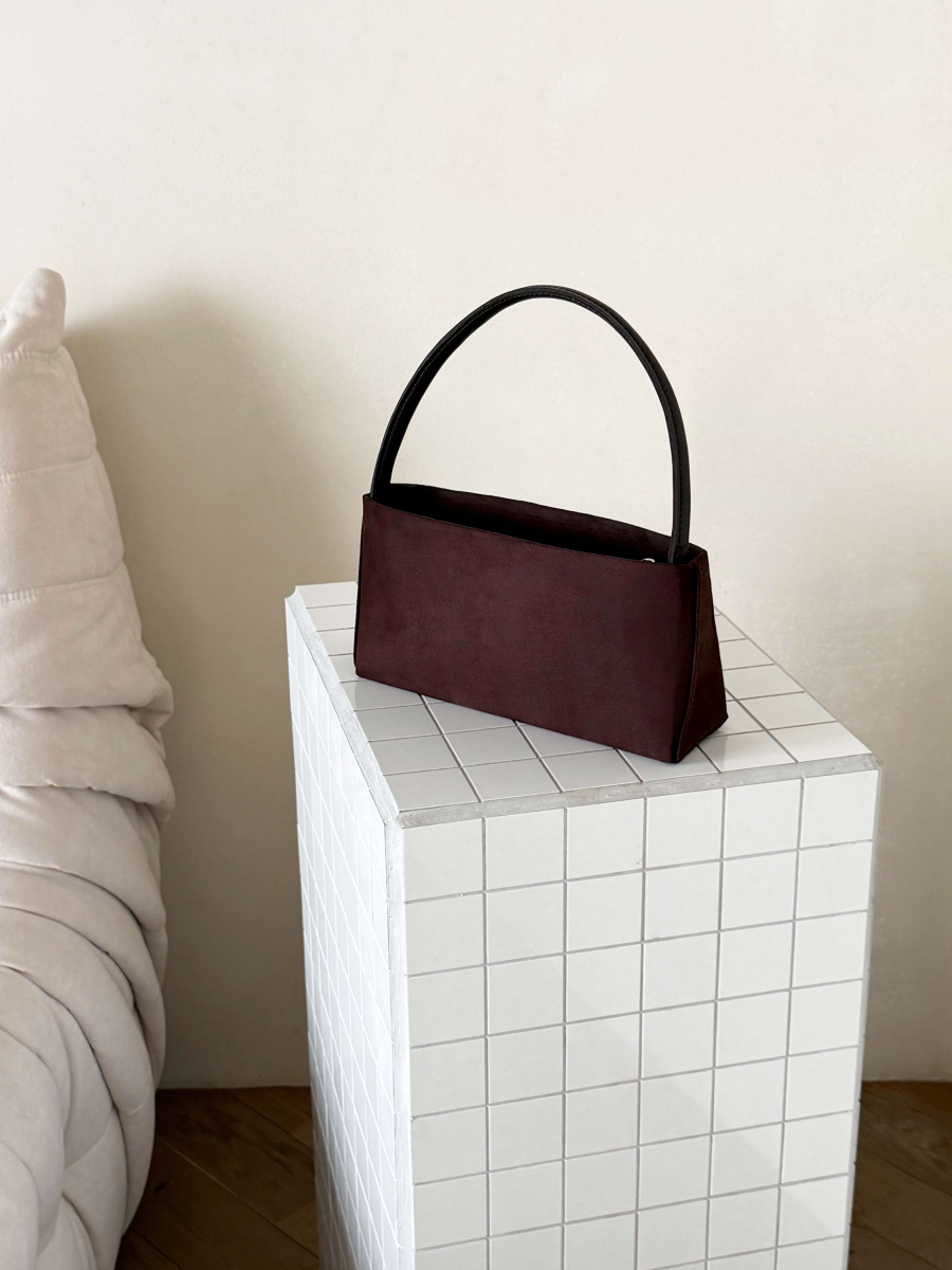 Мінімалістичний клатч-багет ДЖУДІ шоколадний LEMAN LM4875-1